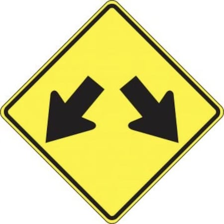 Accuform LANE GUIDANCE SIGN DOUBLE ARROW 30 in  X FRW737HP